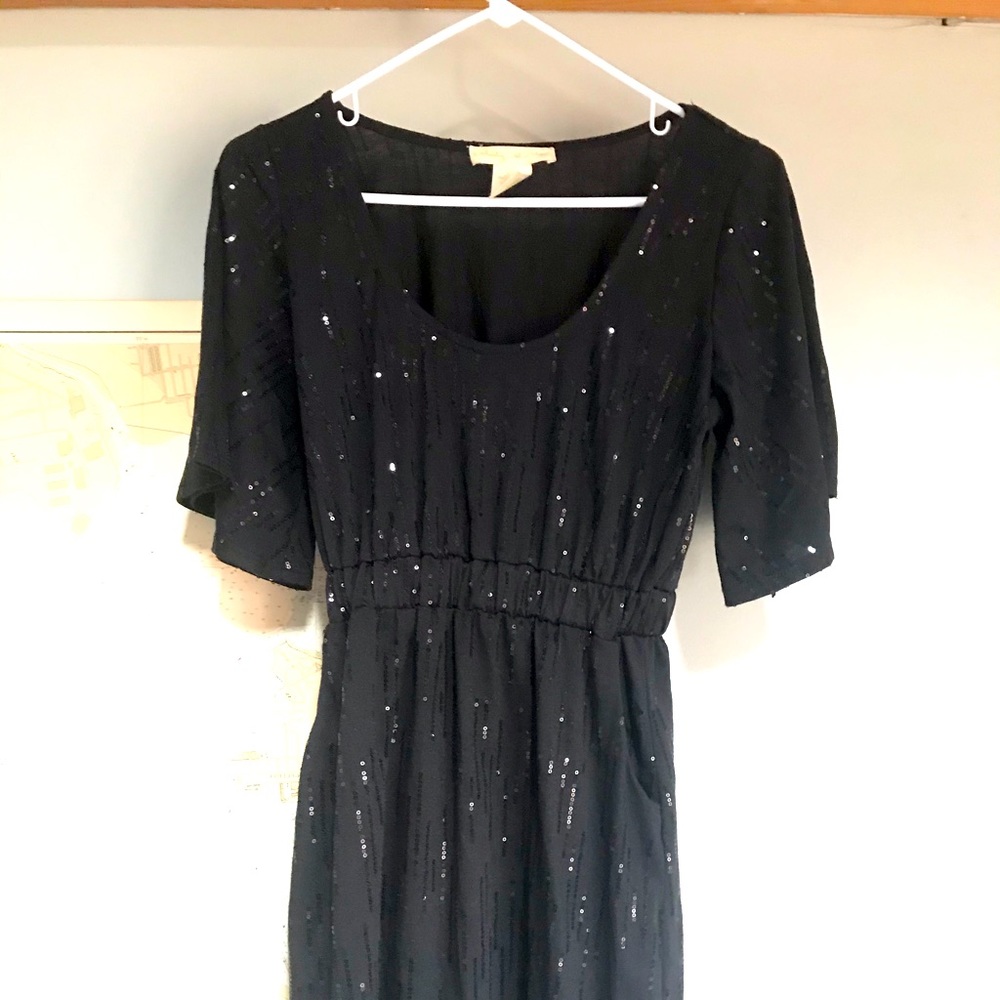 UO Staring at Stars Black Sequined Dress - S